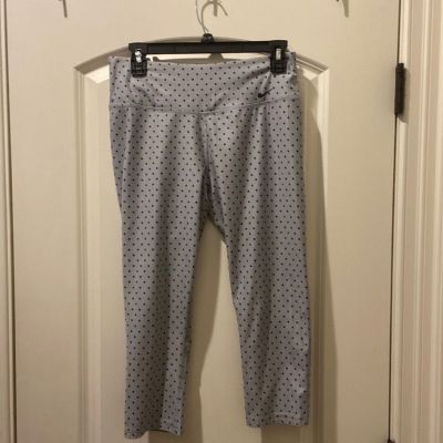 Nike gray polka dot exercise leggings Size M