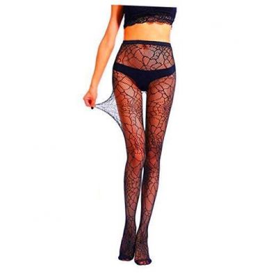 Black Mesh Fishnet Pantyhose Stockings, Spider Web Tight Socks, Halloween