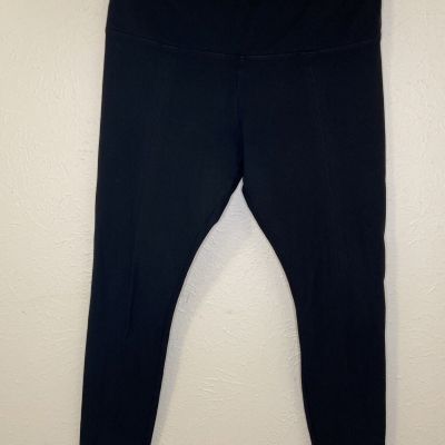 Lysse Womens Leggings Black Size Large Mid Rise Pull On Ankle Polyester Blend