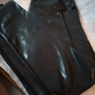 Victoria's Secret High Waisted Leggings Faux Leather Shiny XL  Full Length NWT