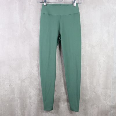 Uniqlo Leggings Womens Size XS Green AIRism Soft  Side Pockets Mid Rise NWT