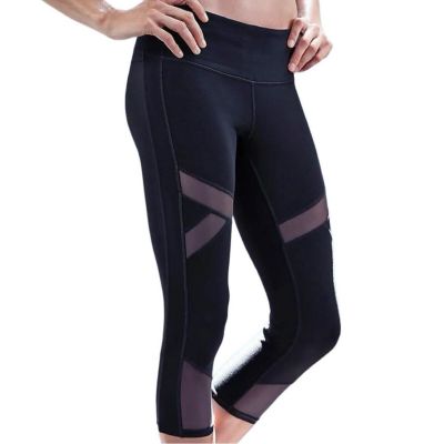 Athleta NWT Women’s Size S Black Mesh Insert Crux Capri Leggings 243142 N0106