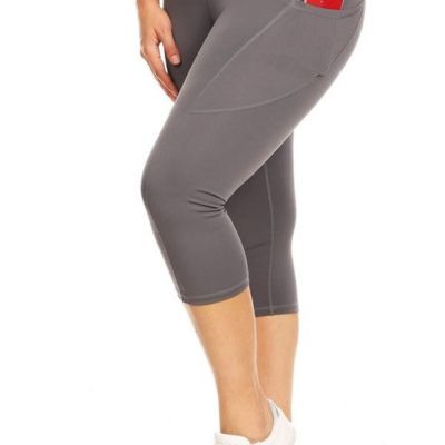 Women’s High Waist Tech Pocket Workout Capri Leggings | Zarnesh