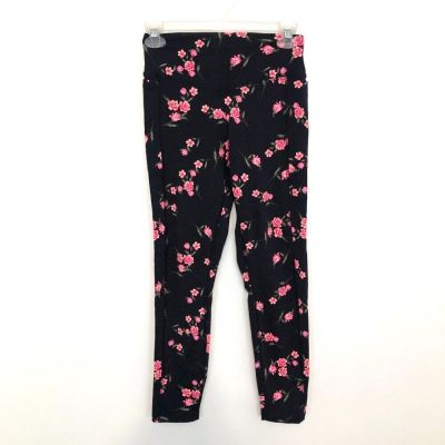 PINK VS VICTORIA'S SECRET Ultimate Leggings Black Pink Floral High Waisted Small