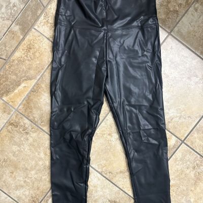 Faux Leather Leggings Size L Never Worn