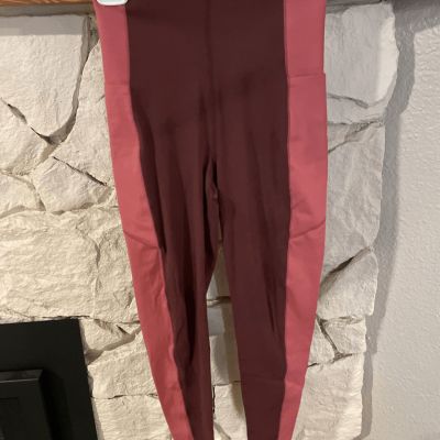 Sweaty Betty Womens Umbra Red Pink Power High-Waist 7/8 Workout Leggings Size 6