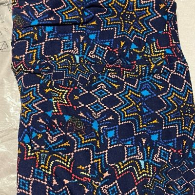 LuLaRoe TC2 Leggings Blue Multicolor #23