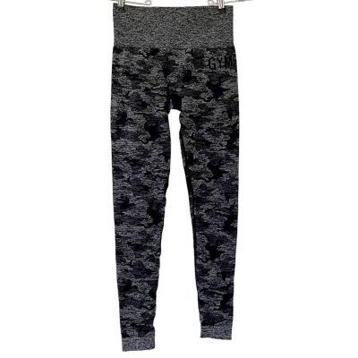 Gymshark Leggings Camo Workout Women XS-S Gray Black Train Body Fitness Comfort