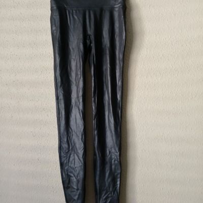 Spanx Faux Leather Leggings Size Small Workout Yoga