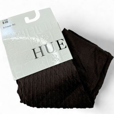 HUE Quatrefoil Knee High Espresso Womens One Size 1 Pair NEW