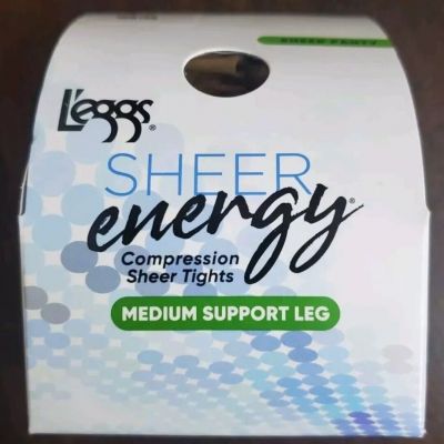 L'eggs Sheer Energy Medium Compression Tights Pantyhose Suntan A Small