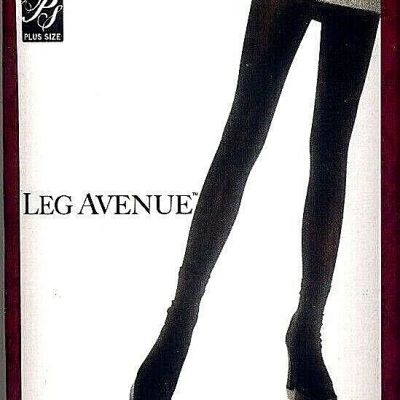 Plus Size Opaque Pantyhose Nylon Black Beige White Purple Green Leg Avenue 7666