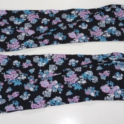 2 PAIRS NEW IN PKG  Ellos Black  Floral knit Leggings size plus 22/24