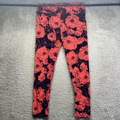 Lularoe TC Tall and Curvy Leggings Pink Blue Floral Pattern