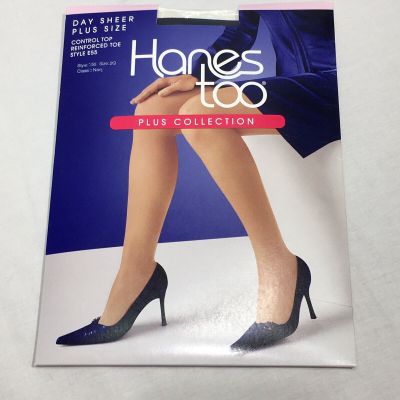 Hanes Too Day Sheer Hosiery Control Top Reinforced Toe 2Q Classic Navy