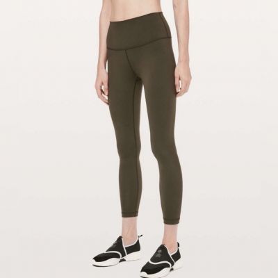 Lululemon Wunder Under High Rise Tights 25”  Dark Olive Size 4