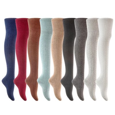 Women's Big Girl 3 Pairs Fashion Thigh High Over the Knee Cotton Socks JMYP1025