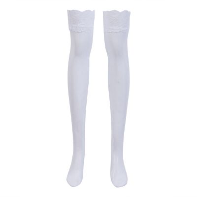 3 PCS Women' s Thigh Highs Border Knee Stocking Sheer Lace See Through Socks