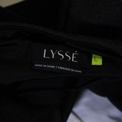 Lysse Womens Elastic Waistband Knit Ankle Leggings Dark Gray Size Large