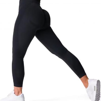 Workout Leggings for Women High Waist Seamless Butt Lifting X-Large, 2 Black