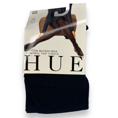 Women’s New Hue Navy Cotton Microfiber Tights 1 Pair Size 1