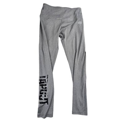 WWE Tapout Legging Womens Medium Gray Graphic Print Mid Rise Yoga Gym Workout