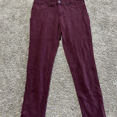 Seven 7 Women's Leggings Size 12 Maroon Red Jegging Rayon Blend - 9227