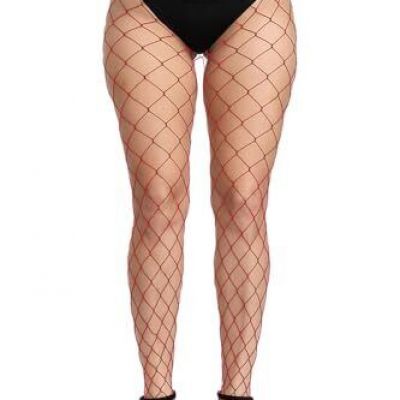 High Waist Footed Fishnet Tights Soft & Stretchy Patterned Fishnets Garter Th...