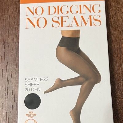 Warner’s Easy Smoothing Sheer Shaping Tights 20DEN 1 Pair SMALL BLACK New