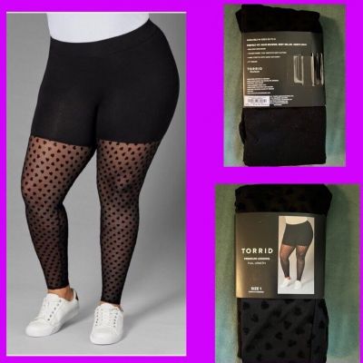 Torrid Full Length Signature Waist Flocked Legging hearts Size 1