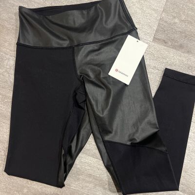 Lululemon Wunder Under HR Tight Women’s 6 Black SE Cire Activewear Leggings