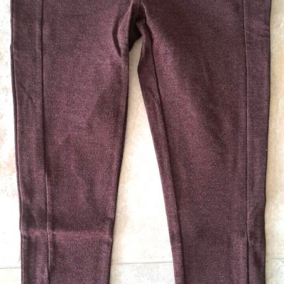 Loft Hunter Maroon Ponte Knit Pull On Sculpt Leggings NWT Size Small