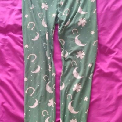 Lularoe Green Moon Iucky one size OS Leggings