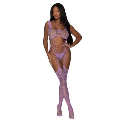 Magic-Silk Seamless Fishnet Intimate Body Stocking & G-String Sexy Set One Size