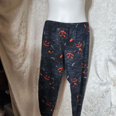 Terra & Sky Womens gray Halloween Print Stretch Pull On Legging Size 2x 5419