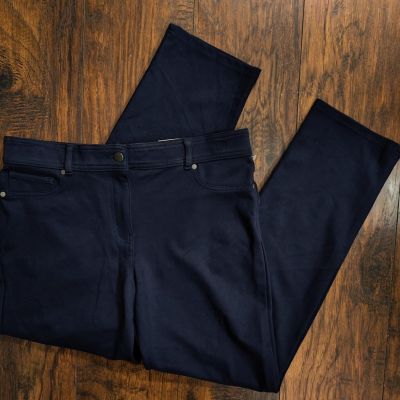 Style & Co Women's Navy Blue Mid Rise Ponte Leggings Size 14. Waist:35in