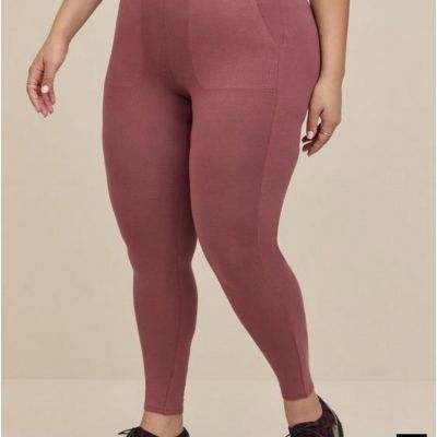 Torrid Leggings Size 3 22/24 3x Plus Muave Pink Pockets Ankle