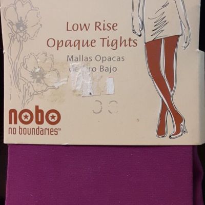 NOBO Low Rise Opaque Tights Exotic Purple Misses Size S/M NWT