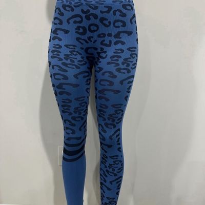 Leggings size Medium women Scrunch high waisted full length leopard print