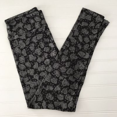 NWT LulaRoe OS Leggings Birds Black Gray One Size New LLR