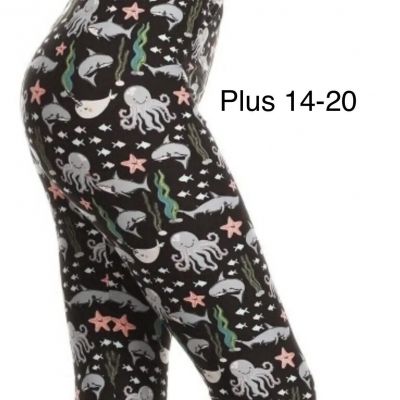 NWT Women’s Sea Life leggings Plus Size