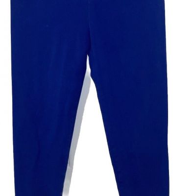 J Crew XS Everyday Leggings Cropped Royal Blue Cotton Blend EUC