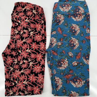 LulaRoe One Size OS Leggings Lot of (2) Comfortable Soft New never worn