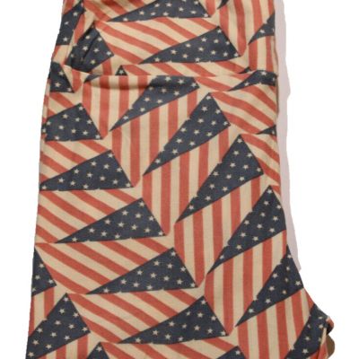 NWOT LuLaRoe 4th of July Americana Patriotic leggings One Size Flags