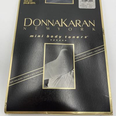 Donna Karan New York Mini Body Toners Opaque Midnight Navy Style 244 Size Small