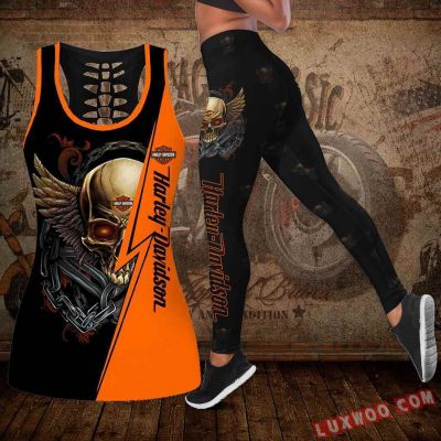 Harley--Davidson Limited Edition Woman Tanktop Legging 3D All Over Print S-5XL