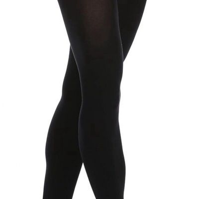 Everswe Women's 80 Den Soft Opaque Microfiber Tights Totally Black Size XXL/XXXL