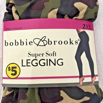 NWT Bobbie Brooks Ladies Super Soft Leggings Camo SIZE 2XL (20)