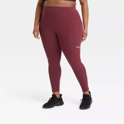 Sculpt Ultra High-Rise 7/8 Run Leggings, All in Motion, ( Sz -L) Garnet Net -NEW