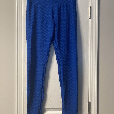 Women’s Royal Blue Egg Crate Leggings Size XL